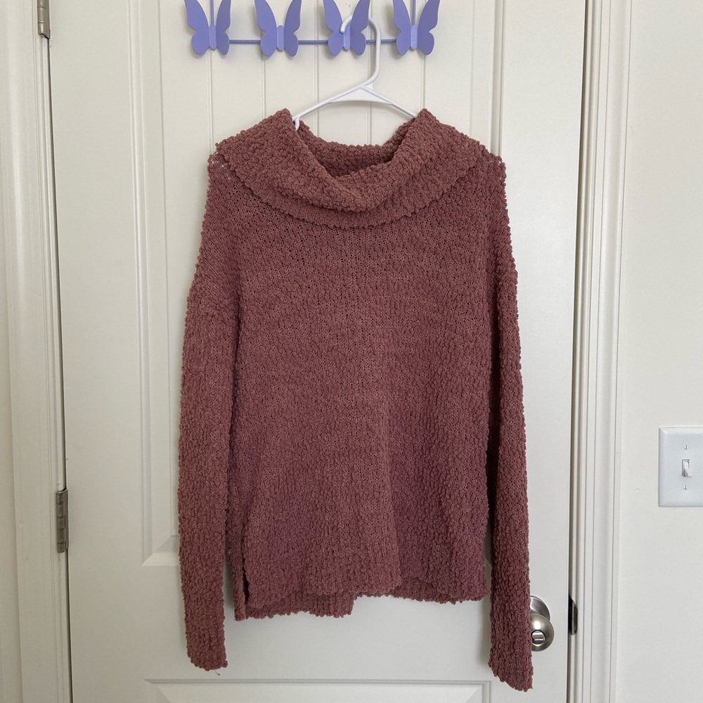 EUC | Pink Republic women’s turtleneck plush textured sweater — small